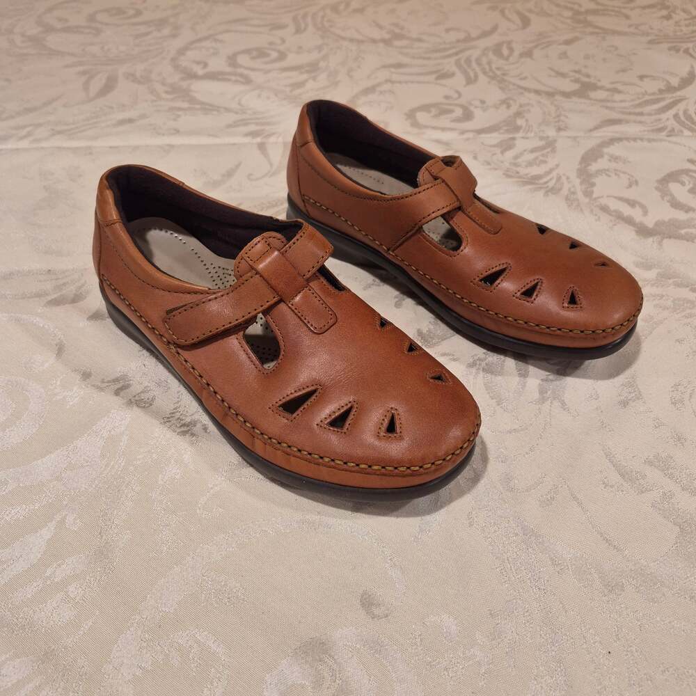 SAS Roamer Womens Slip On Loafer Brown Chestnut 8